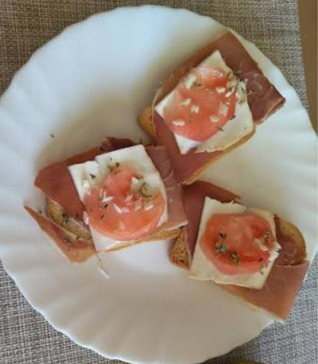 Tostas de jamón ibérico y queso artesano - Sugerencia del chef, Restaurante Arguineguín